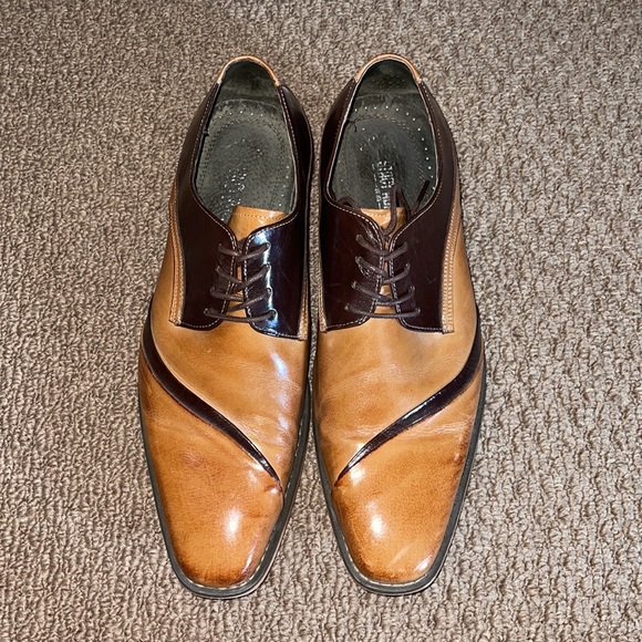 Stacy Adams Brown/Tan Dress Shoes - Picture 2 of 11